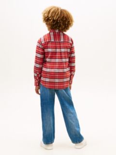 Kids' Check Stretch Shirt — Red Check 4