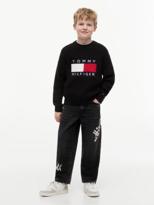 Детские свитеры Tommy Hilfiger Kids' Flag Logo Sweater — фото 2