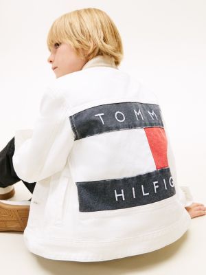 Детские куртки Tommy Hilfiger Kids' Flag Logo Denim Jacket — фото 2