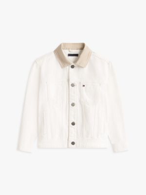 Детские куртки Tommy Hilfiger Kids' Flag Logo Denim Jacket — фото 5