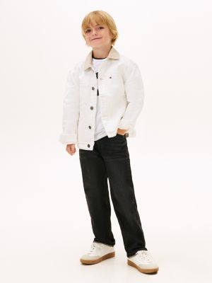 Детские куртки Tommy Hilfiger Kids' Flag Logo Denim Jacket — фото 3