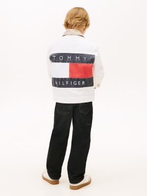Детские куртки Tommy Hilfiger Kids' Flag Logo Denim Jacket — фото 4