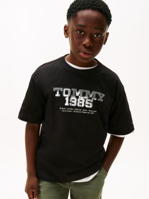Kids' Tommy 1985 Logo Graphic T-Shirt, Black