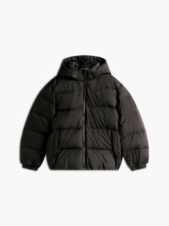 Kids' Relaxed Fit Hooded Down Jacket — Black 7