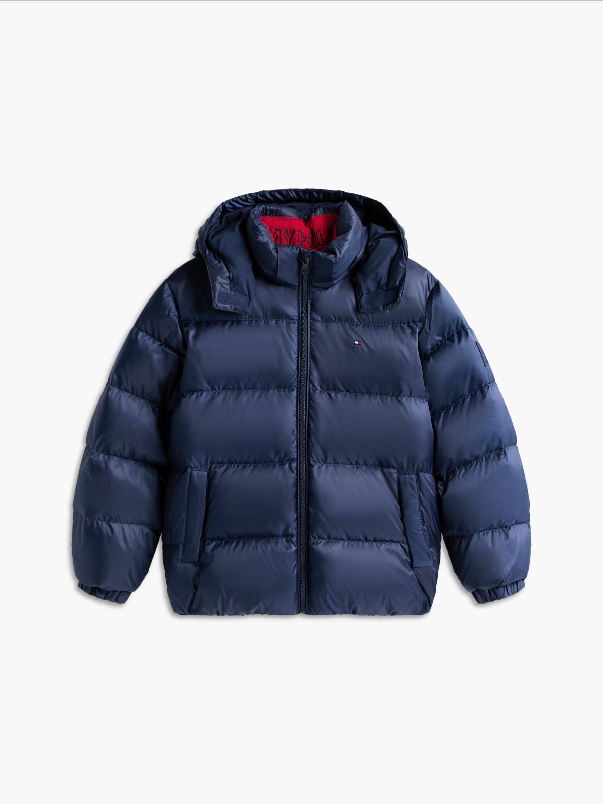Kids' Relaxed Fit Hooded Down Jacket — Navy