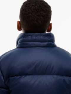 Kids' Relaxed Fit Hooded Down Jacket — Navy 3
