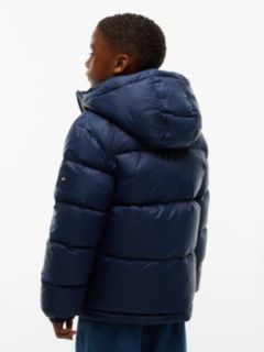 Kids' Relaxed Fit Hooded Down Jacket — Navy 5