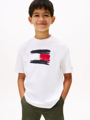 Kids' Flag Logo T-Shirt, White