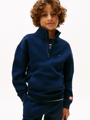 Kids' Quarter-Zip Sweatshirt, Dark Blue