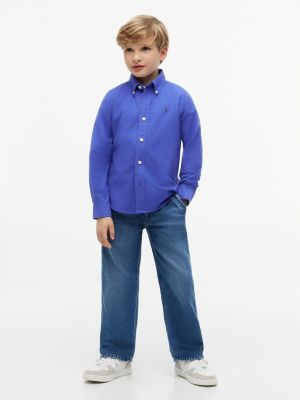 Детские рубашки Tommy Hilfiger Kids' Stretch Oxford Shirt — фото 2