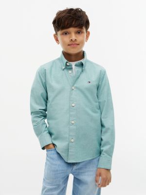 Kids' Stretch Oxford Shirt, Green