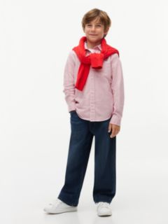 Kids' Stretch Oxford Shirt — Red Glare Stripes 2