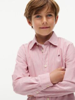 Kids' Stretch Oxford Shirt — Red Glare Stripes 3