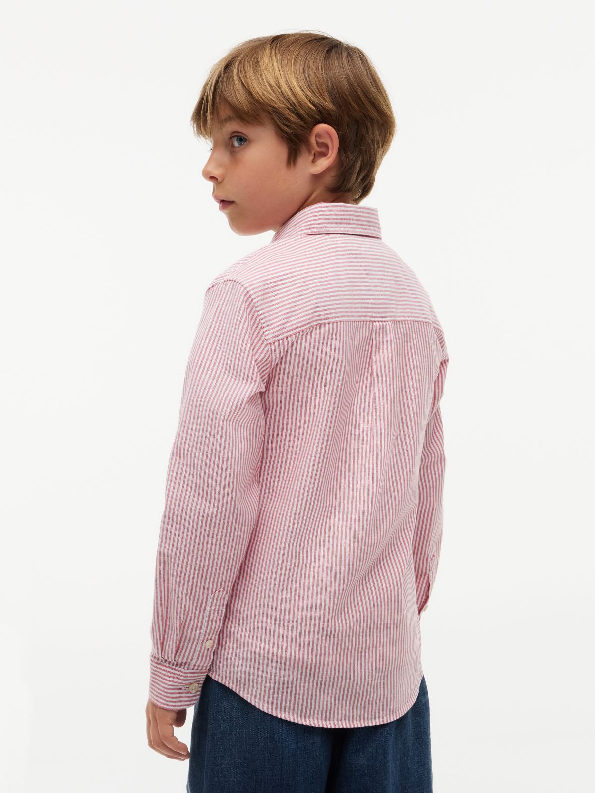 Kids' Stretch Oxford Shirt — Red Glare Stripes