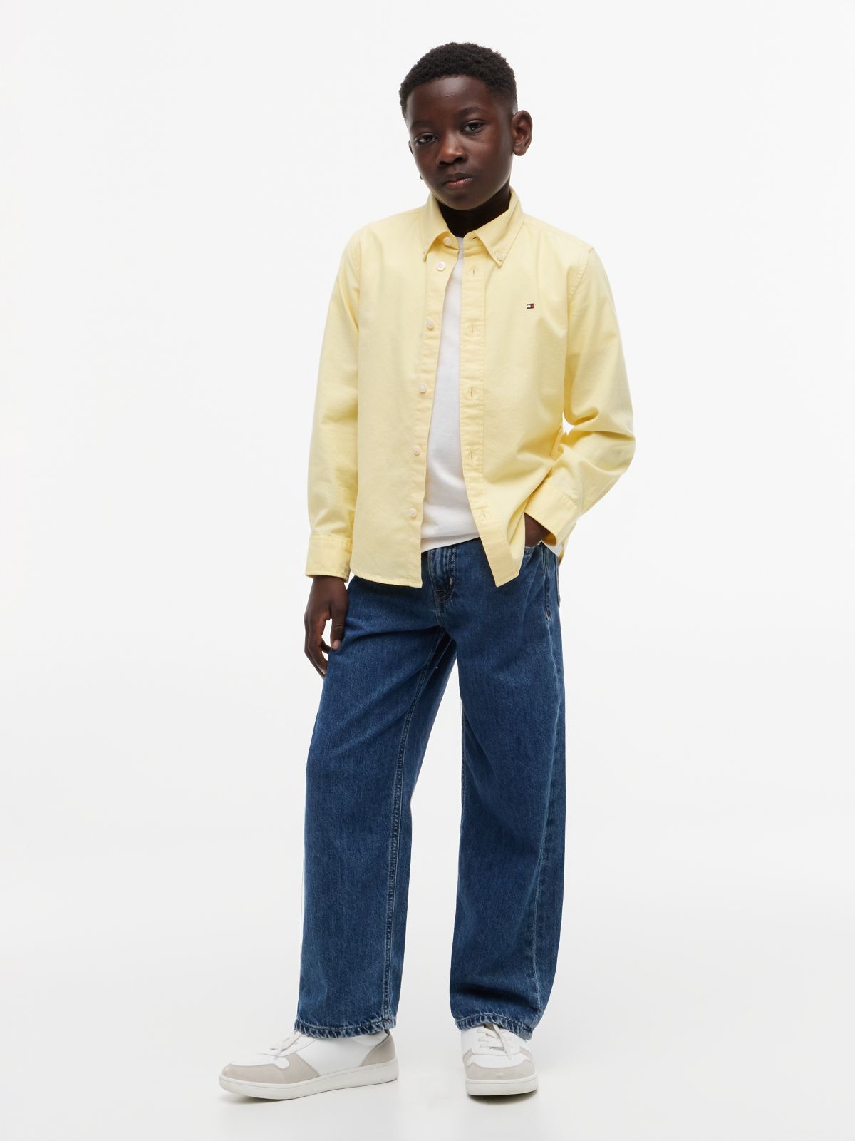 Kids' Stretch Oxford Shirt — Tuscan Sun