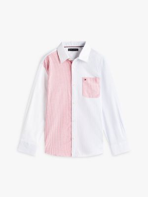 Детские рубашки Tommy Hilfiger Kids' Mixed Stripe Stretch Oxford Shirt — фото 5