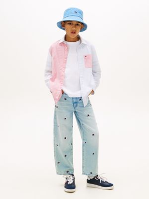 Детские рубашки Tommy Hilfiger Kids' Mixed Stripe Stretch Oxford Shirt — фото 3