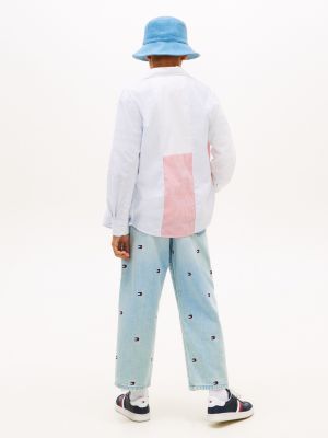 Детские рубашки Tommy Hilfiger Kids' Mixed Stripe Stretch Oxford Shirt — фото 4