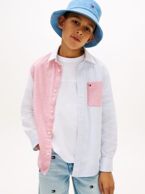 Kids' Mixed Stripe Stretch Oxford Shirt