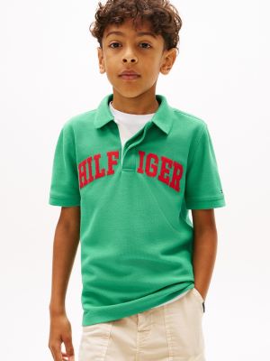Kids' Hilfiger Graphic Polo, Bahama Green