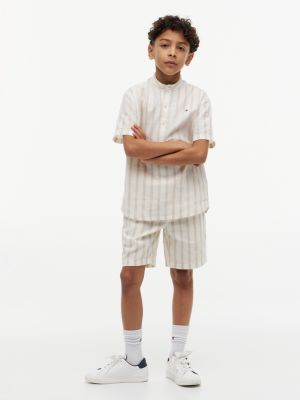 Детские брюки Tommy Hilfiger Kids' Relaxed Striped Linen-Blend Short — фото 2
