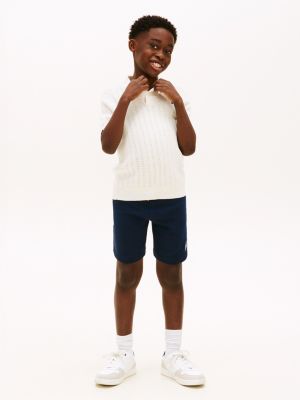 Kids' Hilfiger Logo Wide Leg Sweatshort, Dark Night Navy