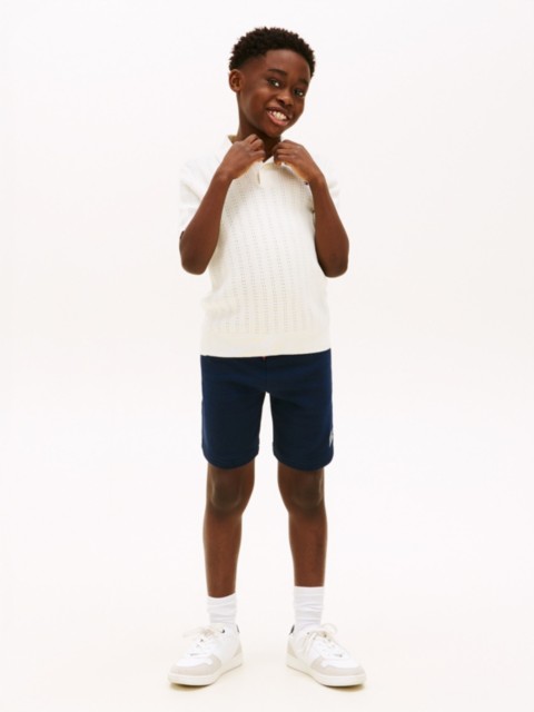 Tommy Hilfiger Kids' Hilfiger Logo Wide Leg Sweatshort
