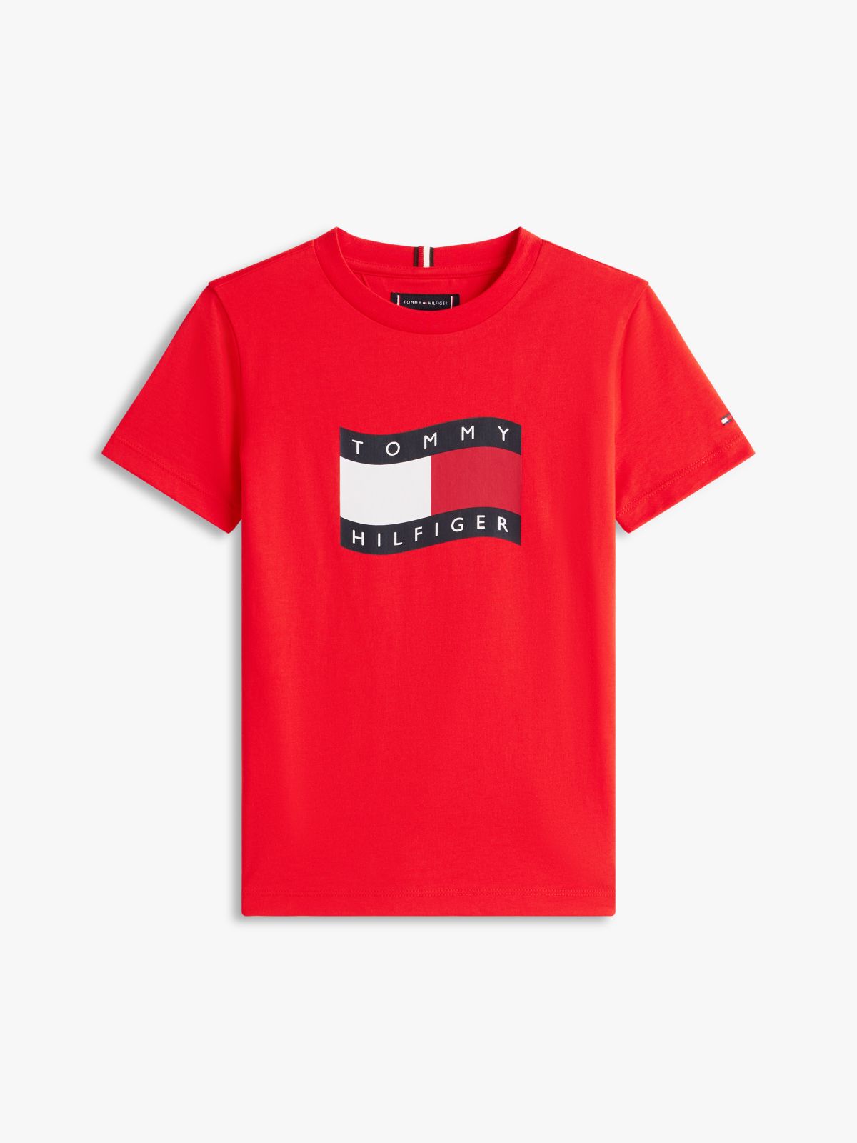 Kids' Wavy Flag T-Shirt — Rapid Red