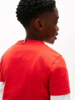 Kids' Wavy Flag T-Shirt — Rapid Red 2