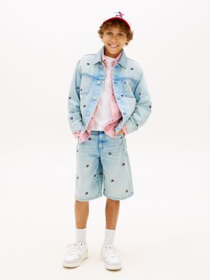 Kids' Wavy Flag Baggy Denim Short, Critterwavyflags