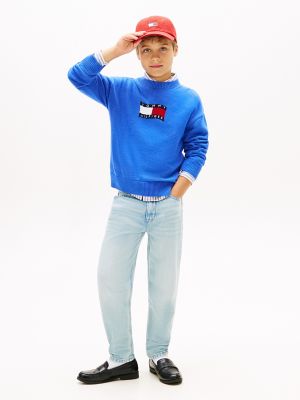 Детские свитеры Tommy Hilfiger Kids' Wavy Flag Logo Sweater — фото 2
