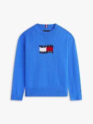 Детские свитеры Tommy Hilfiger Kids' Wavy Flag Logo Sweater — фото 5
