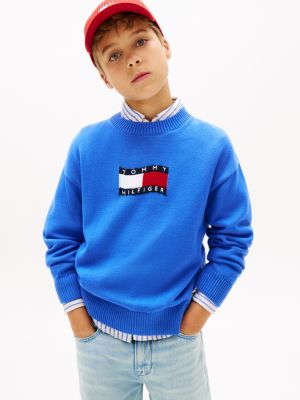 Kids' Wavy Flag Logo Sweater