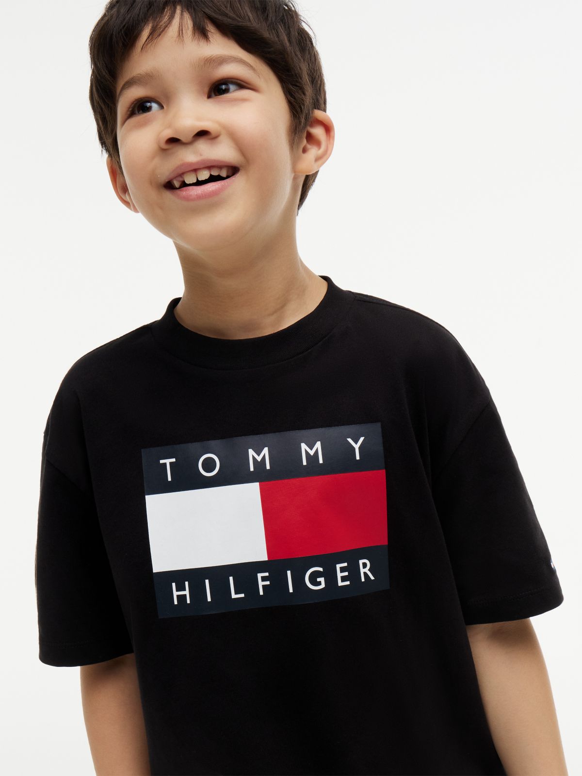 Kids' Big Flag Logo T-Shirt — Black