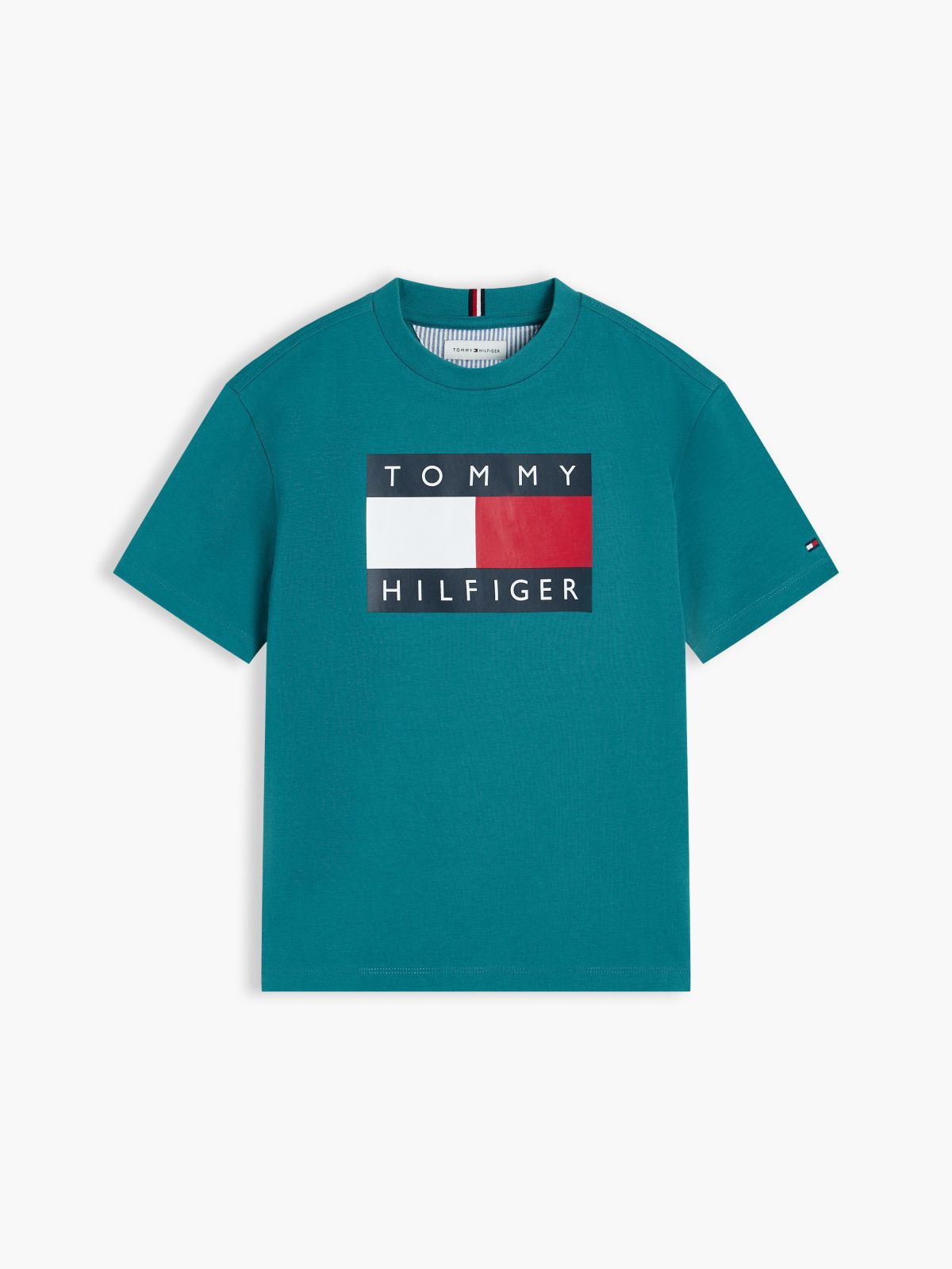 Kids' Big Flag Logo T-Shirt — Platinum Teal