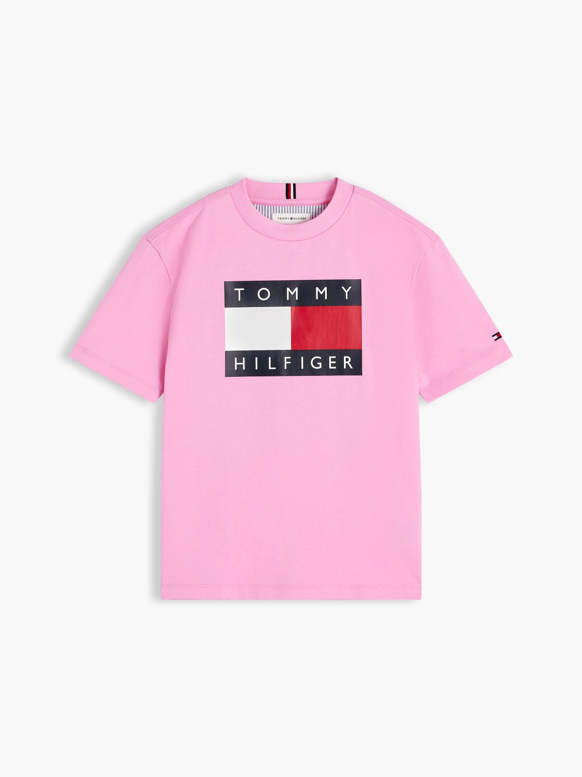 Kids' Big Flag Logo T-Shirt — Pink Daisy