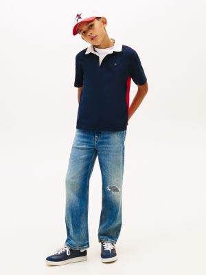 Детские свитеры Tommy Hilfiger Kids' Colorblock Rugby Polo — фото 3