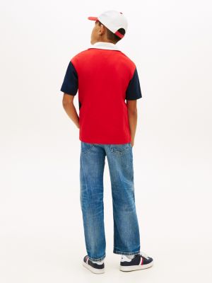 Детские свитеры Tommy Hilfiger Kids' Colorblock Rugby Polo — фото 4