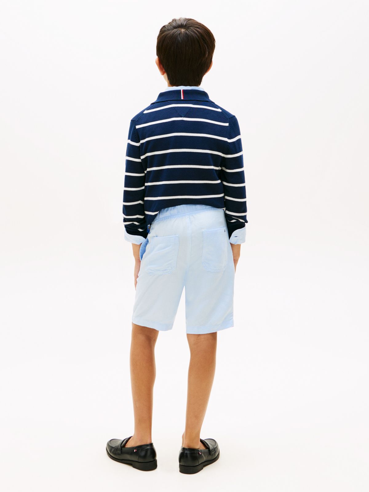 Kids' Linen-Blend Short — Sweet Blue