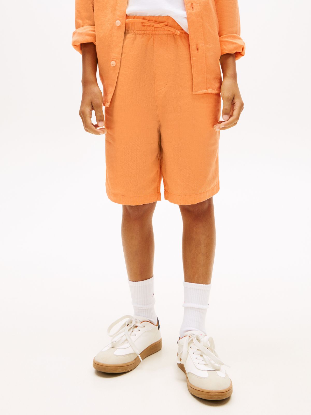 Kids' Linen-Blend Short — Faded Sun Kiss
