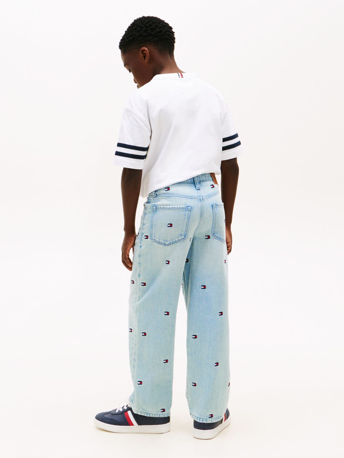 Kids' Allover Wavy Flag Logo Baggy Jean — Critterwavyflags
