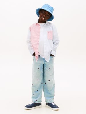 Kids' Allover Wavy Flag Logo Baggy Jean, Critterwavyflags