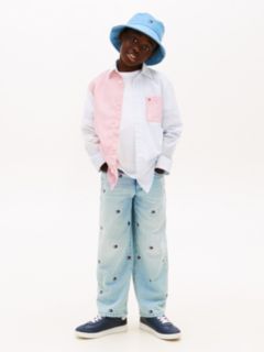 Kids' Allover Wavy Flag Logo Baggy Jean — Critterwavyflags 1