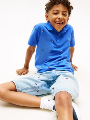 Детские свитеры Tommy Hilfiger Kids' Allover Flag Print Polo — фото 2