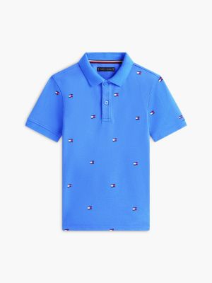 Детские свитеры Tommy Hilfiger Kids' Allover Flag Print Polo — фото 5