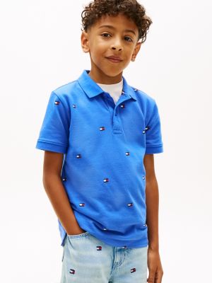 Kids' Allover Flag Print Polo