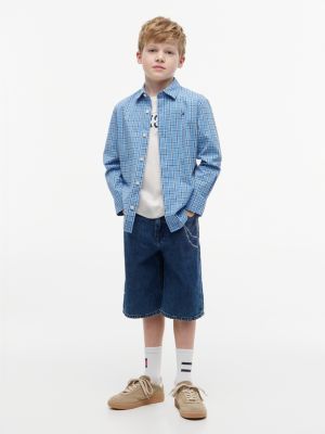 Детские рубашки Tommy Hilfiger Check Print Stretch Poplin Shirt — фото 2
