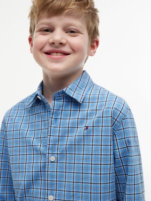 Детские рубашки Tommy Hilfiger Check Print Stretch Poplin Shirt — фото 3