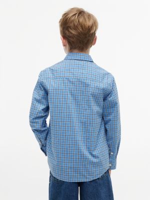 Детские рубашки Tommy Hilfiger Check Print Stretch Poplin Shirt — фото 4
