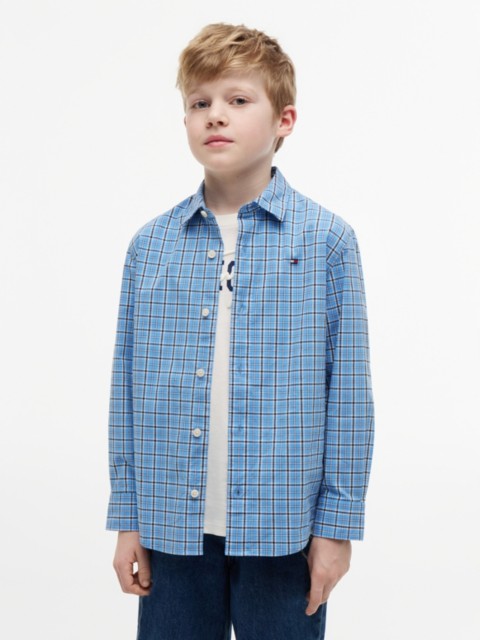 Детские рубашки Tommy Hilfiger Check Print Stretch Poplin Shirt